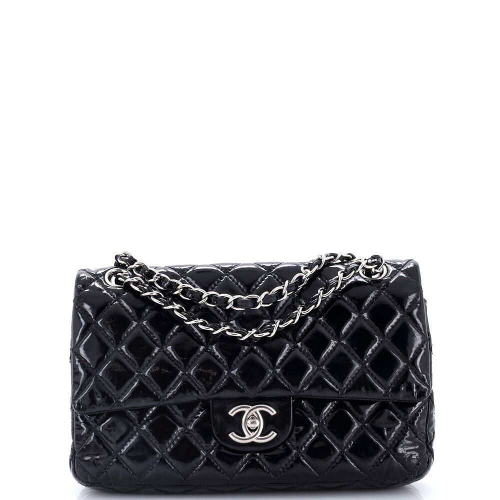 Chanel Medium Classic Double Flap Bag Quilted Patent